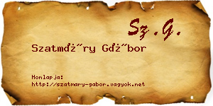 Szatmáry Gábor névjegykártya
